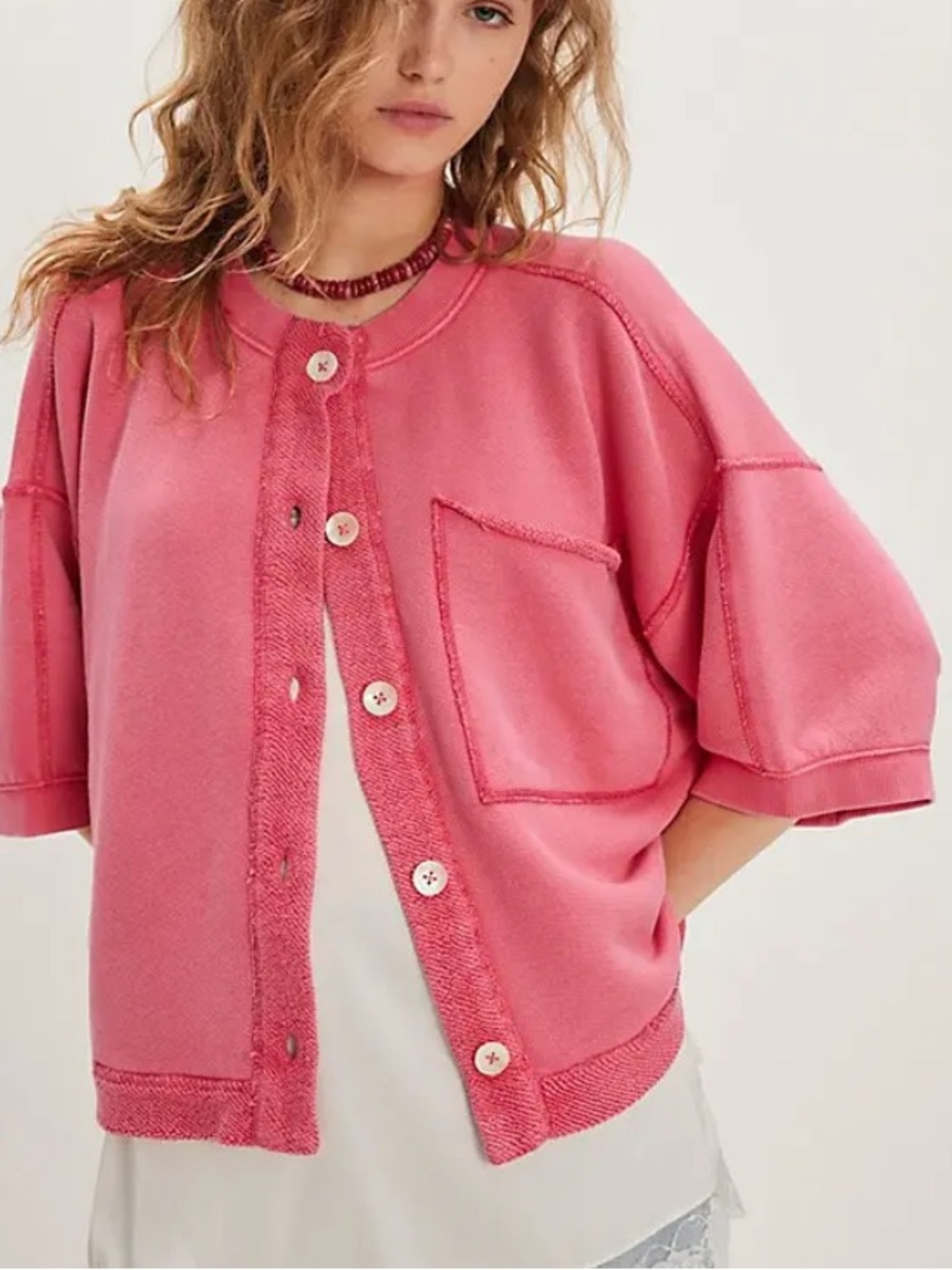 Free People Matila Sweatshirt in Camellia
